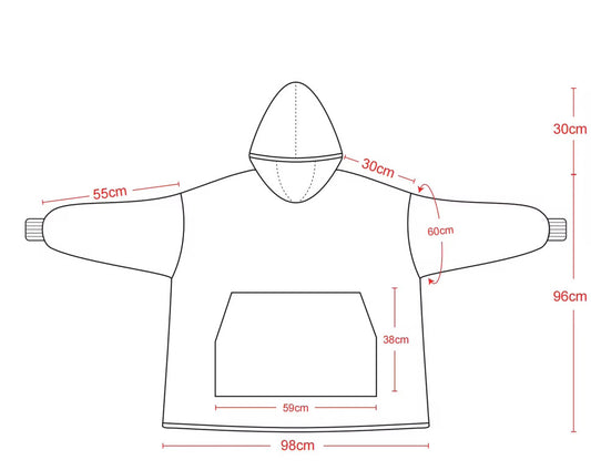 Kids Sherpa Hoodie Pastel Tie Dye – Oversized Wearable Blanket