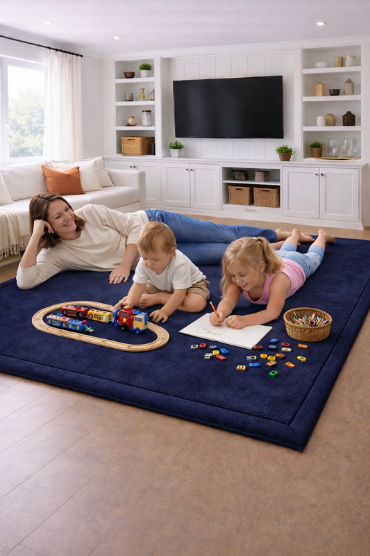 Memory Foam Play Mat – 3.5cm Thick (Blue)