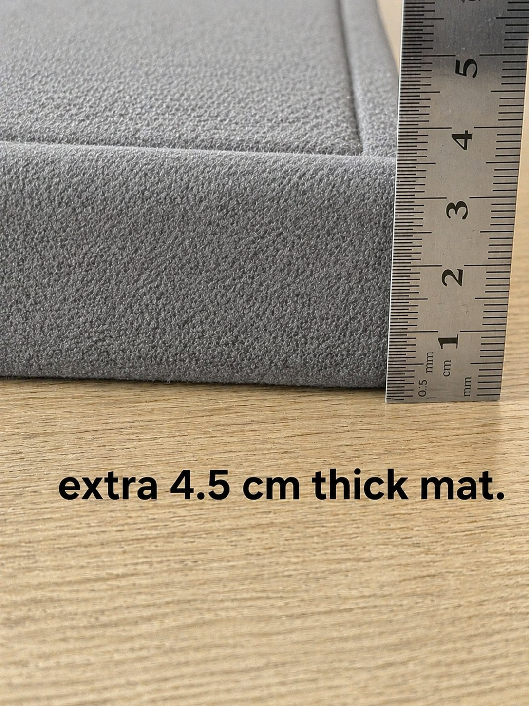 Extra Thick 4.5cm Memory Foam Mat – Grey