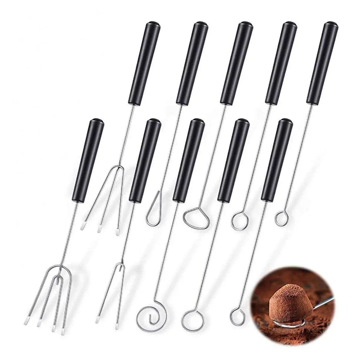 10-Piece Assorted Chocolate Dipping Tool Set