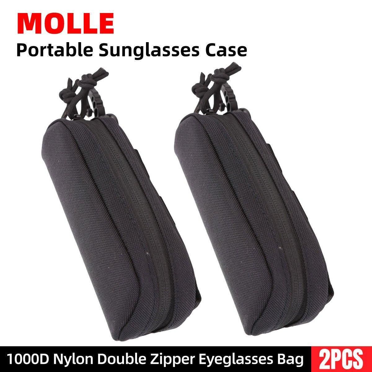 2-Piece Black Zipped Eyewear Case Set