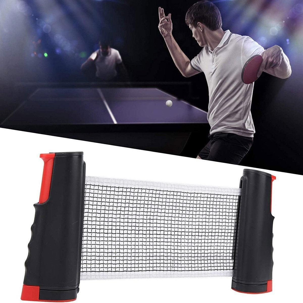 Retractable Table Tennis Net, Black and Red, 190 x 15 cm