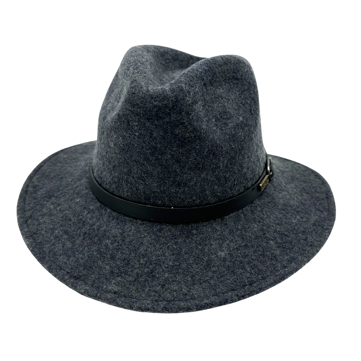 JACARU 1849 Australian 100% Wool Hat Fedora Trilby Crushable Travel - Dark Grey