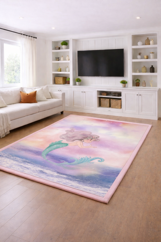 ComfyMat Memory Foam Play Mat – Mermaid Design (3.5cm Thick)