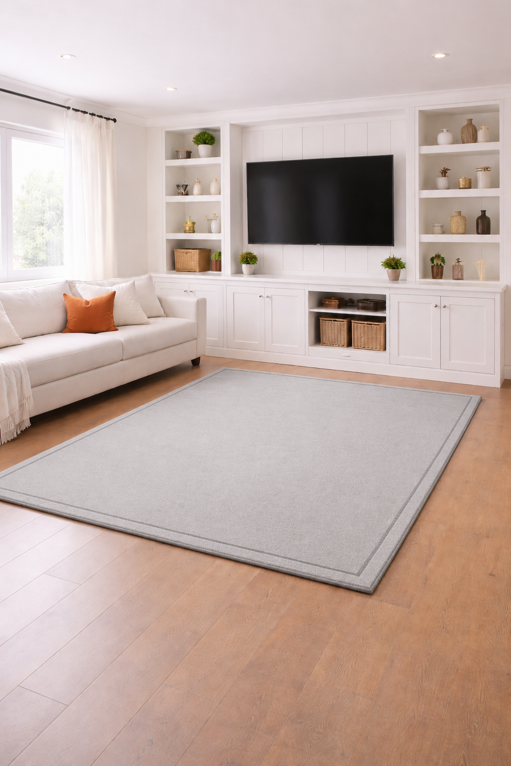 ComfyMat Light Grey Memory Foam Play Mat with premium soft fabric, extra thick cushioning, water-resistant surface, and modern minimalist design.