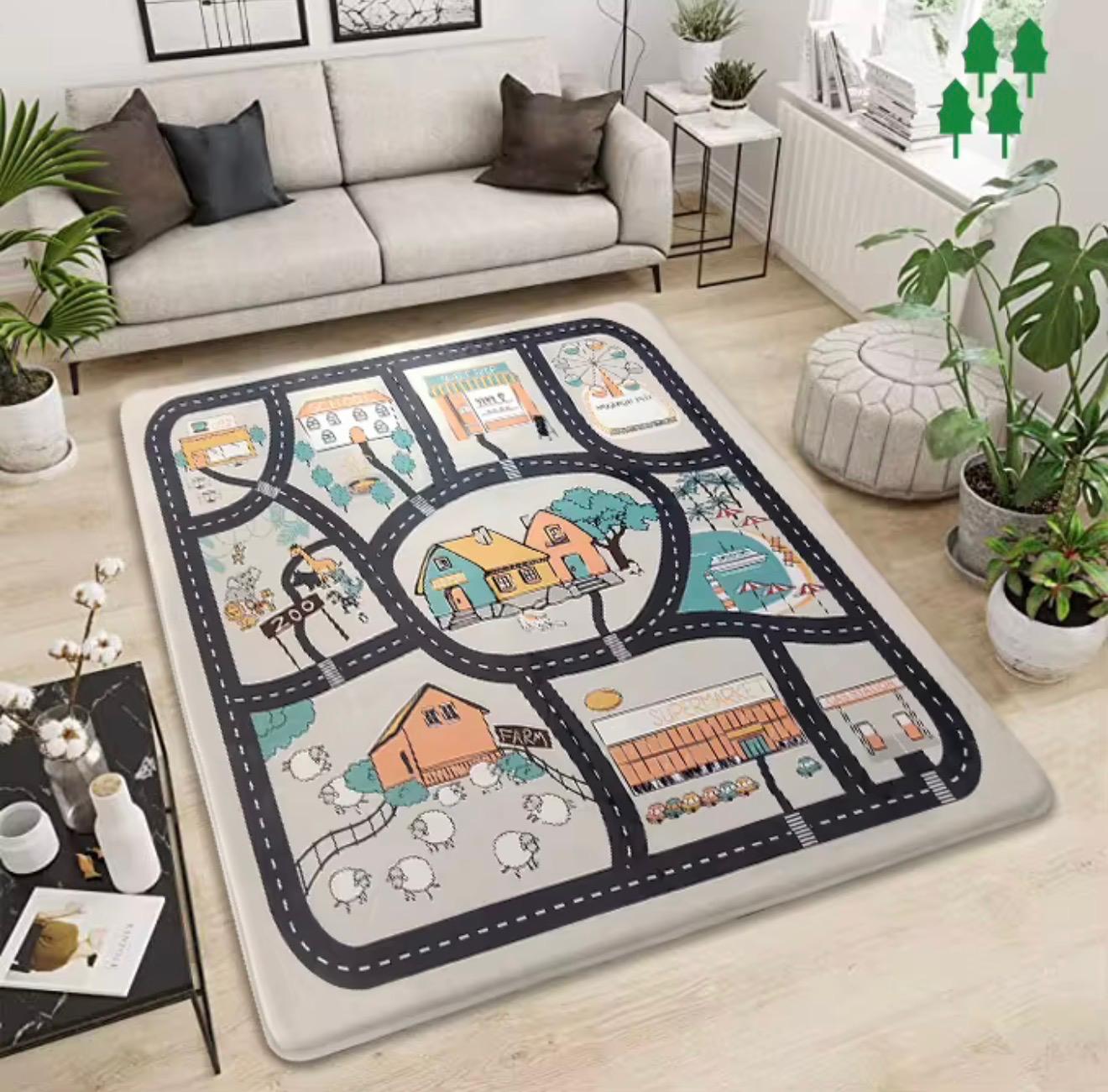 Thick Foam Baby Play Mat Australia – Road Map Kids Play Mat 3.5cm
