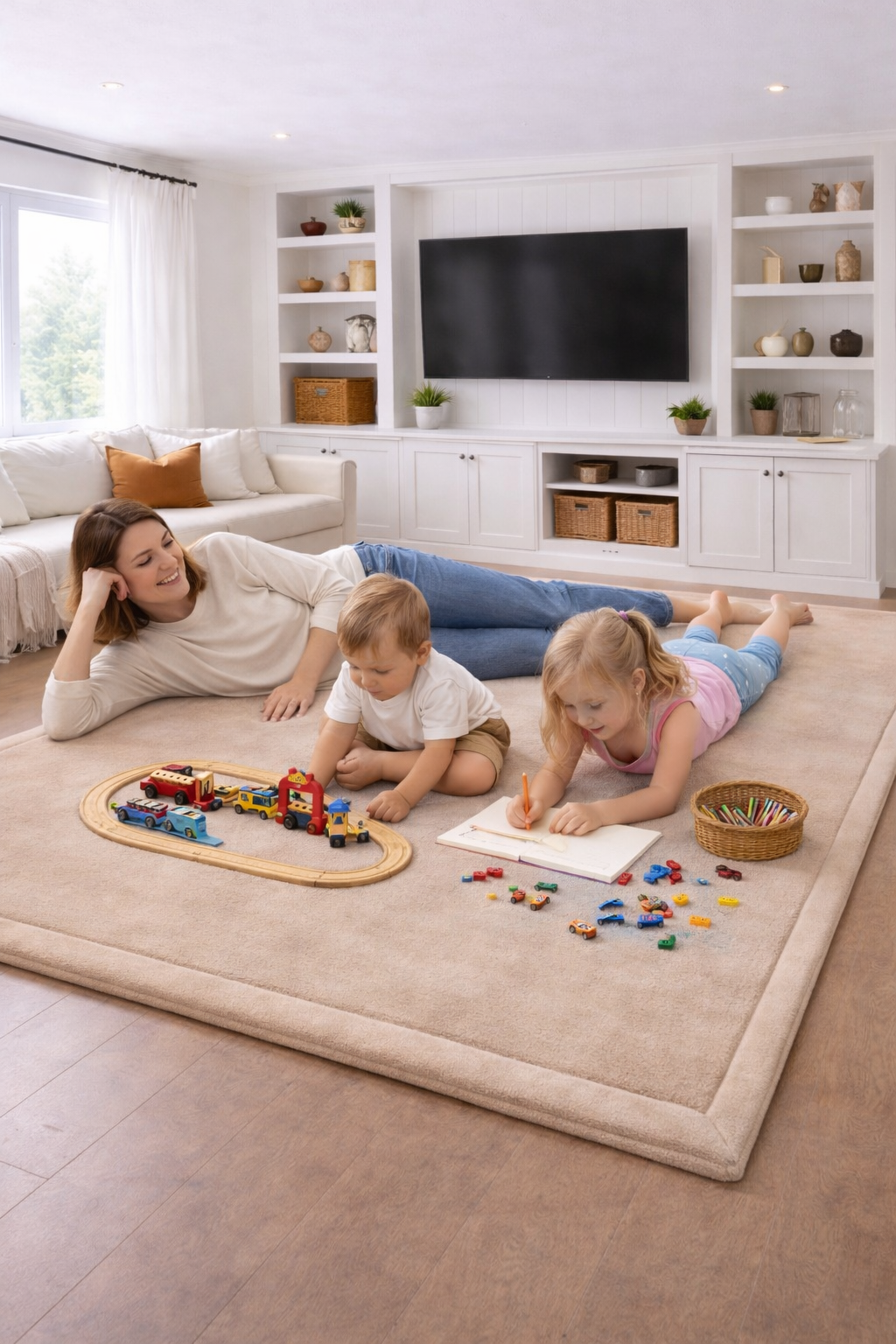 Memory Foam Floor Mat – 3.5cm Thick (Beige)