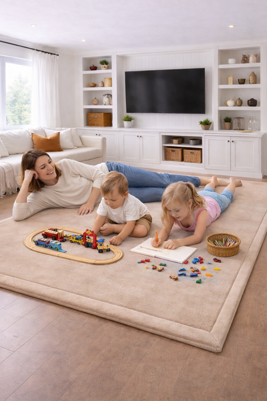 Memory Foam Floor Mat – 3.5cm Thick (Beige)