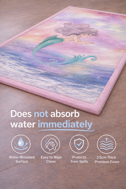 ComfyMat Memory Foam Play Mat – Mermaid Design (3.5cm Thick)
