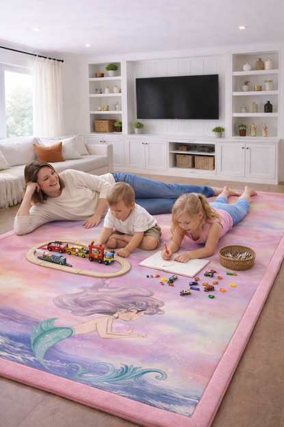 ComfyMat Memory Foam Play Mat – Mermaid Design (3.5cm Thick)