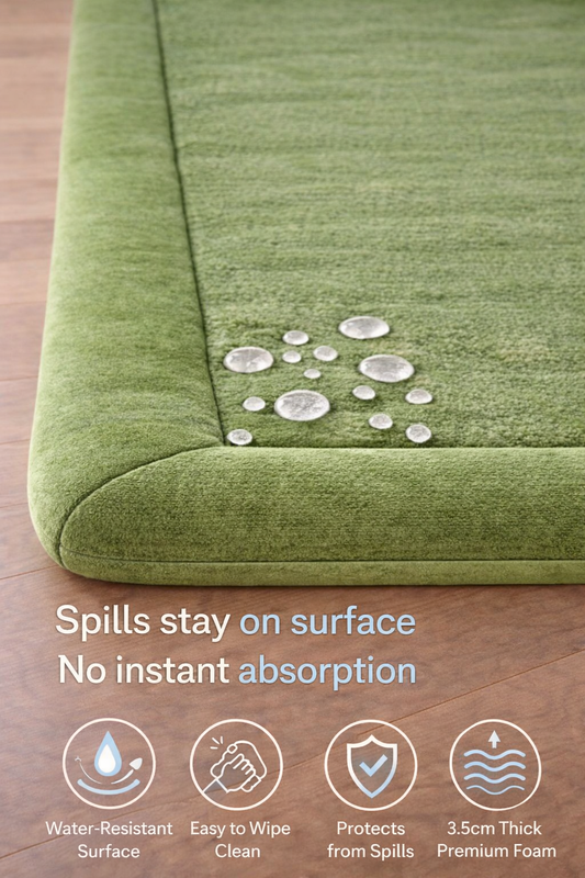 ComfyMat Memory Foam Play Mat – 3.5cm Thick (Olive Green)