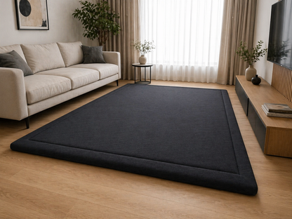 dark gray extra thick 4.5cm memory foam mat in modern living room
