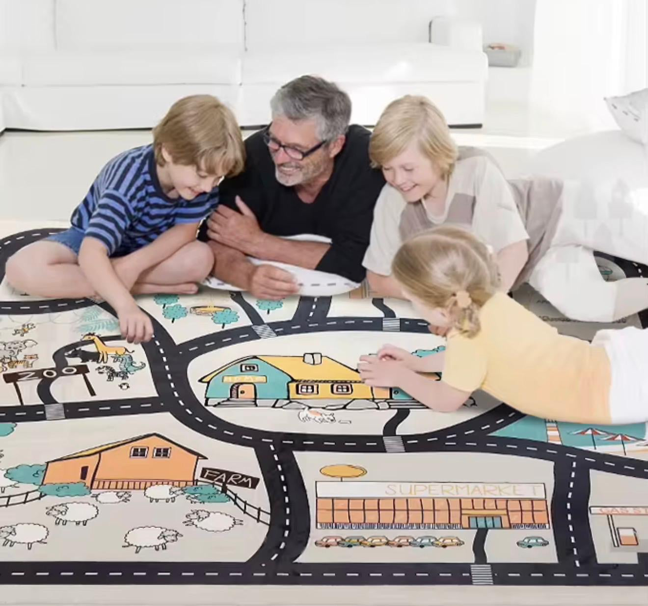 Thick Foam Baby Play Mat Australia – Road Map Kids Play Mat 3.5cm