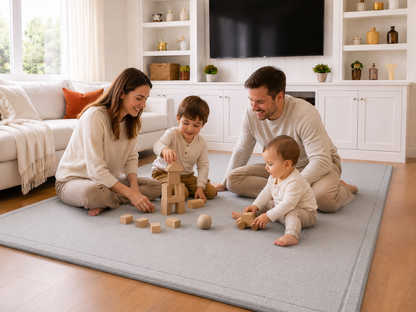 ComfyMat Memory Foam Play Mat – 3.5cm Thick (Light Grey)