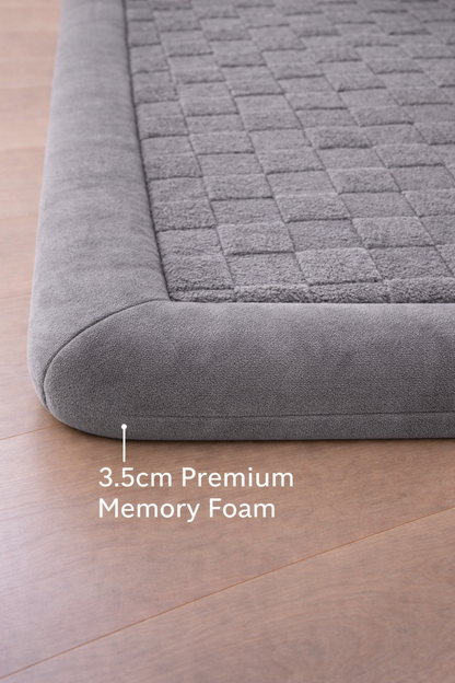 Grey Plush Padded Floor Mat for Kids Playroom | ComfyMat