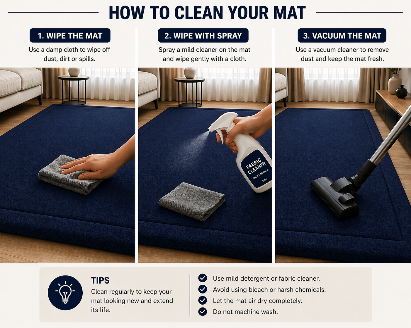 how to clean memory foam mat wiping spraying and vacuuming guide