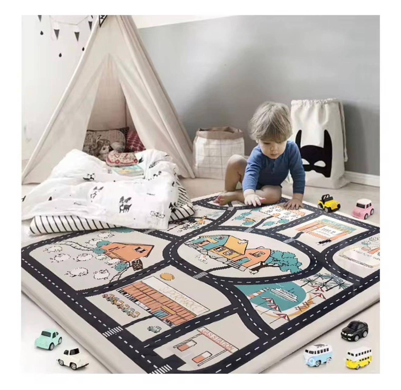 Thick Foam Baby Play Mat Australia – Road Map Kids Play Mat 3.5cm