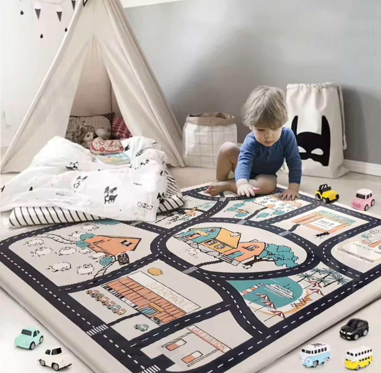 Thick Foam Baby Play Mat Australia – Road Map Kids Play Mat 3.5cm