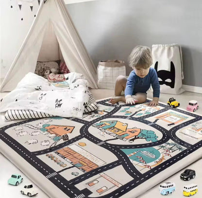 Thick Foam Baby Play Mat Australia – Road Map Kids Play Mat 3.5cm