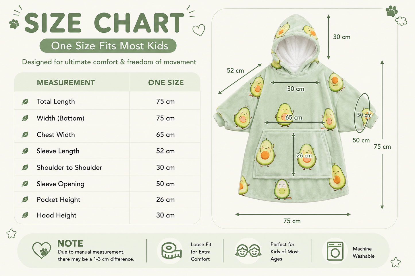 Kids Sherpa Hoodie Avocado Green – Oversized Wearable Blanket