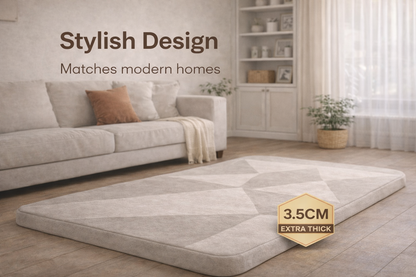 Grey Plush Padded Floor Mat for Kids Playroom | ComfyMat