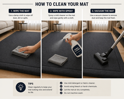 how to clean memory foam mat wiping spraying and vacuuming steps