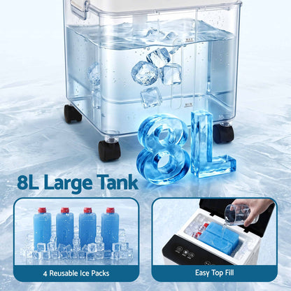 Devanti 8L 3-in-1 Evaporative Air Cooler 4 Ice Packs Remote Control 3 Speed
