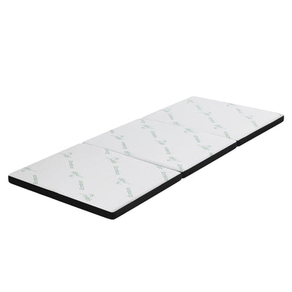 Giselle Folding Mattress 5cm Single Foldable Foam Bamboo Portable Camping Guest Bed Mat