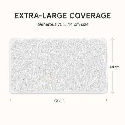 2 Pack Non-Slip Loofah Shower Mats 75x44cm Bathroom Bath Mat Machine Washable with Suction Caps Quick Drain