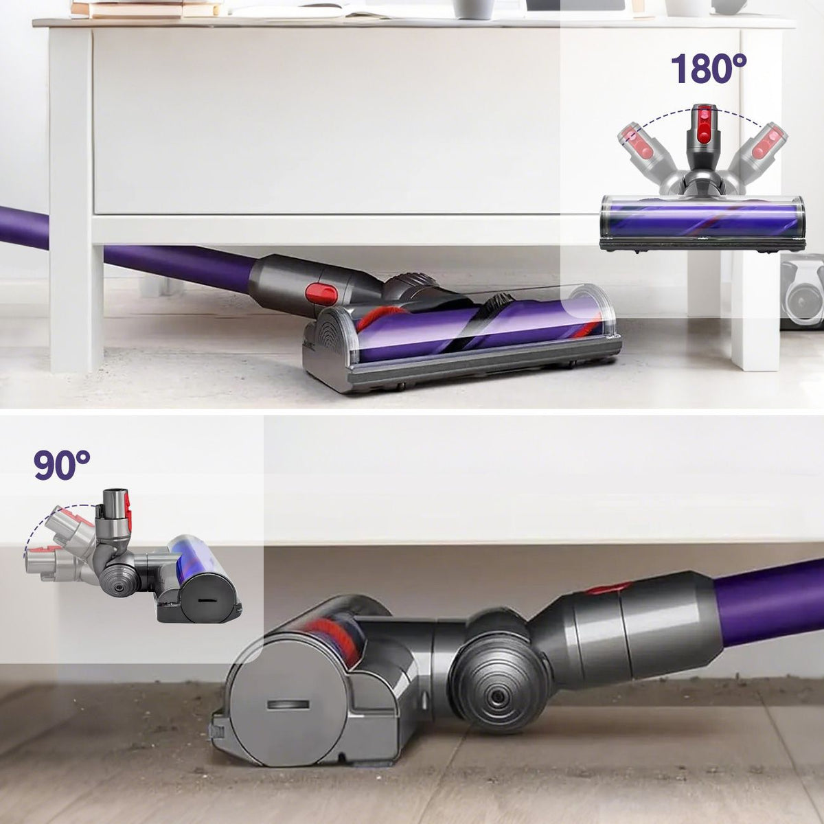 Vacuum Cleaner Motorhead Attachment Compatible with Dyson V7 V8 V10 V11 V15, 50W Hard Roller Brush Head for Carpet & Floors
