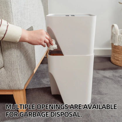 18L Stackable Plastic Kitchen Trash Bin Household Classification Storage Box