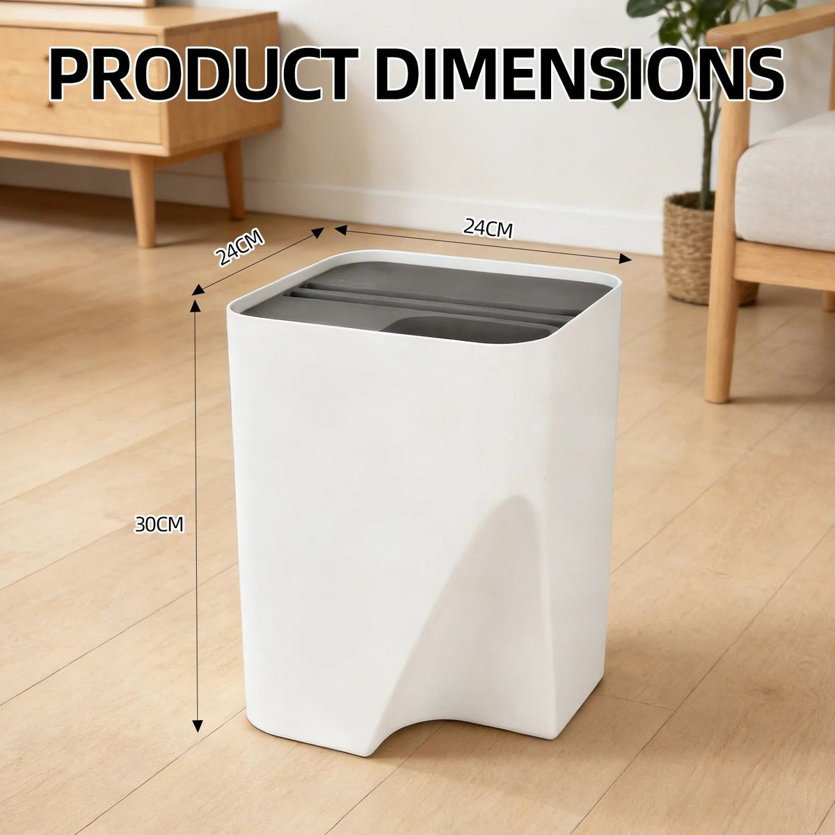 18L Stackable Plastic Kitchen Trash Bin Household Classification Storage Box