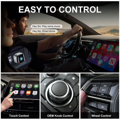 3 in 1 Wireless CarPlay and Android Auto Adapter Plug and Play Carplay Adapter