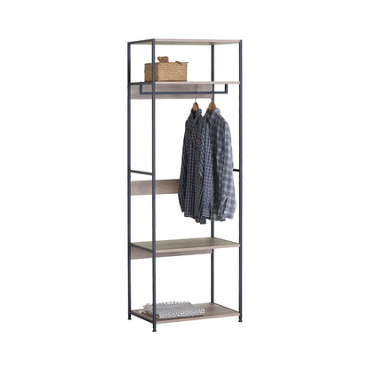 CARLA HOME Freestanding Clothes Rack with Shelves - Grey - 175 cm - Clothing Rack