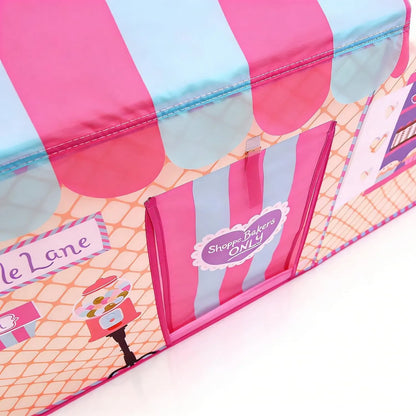 CARLA HOME Kids Ice Cream Bakery Play Tent Pink Pop Up Playhouse - Outdoor Play Equipment Play Tents & Tunnels