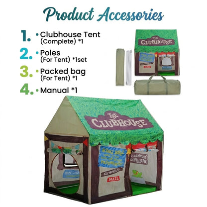 CARLA HOME Kids Clubhouse Play Tent - Green - Outdoor Play Equipment Play Tents & Tunnels