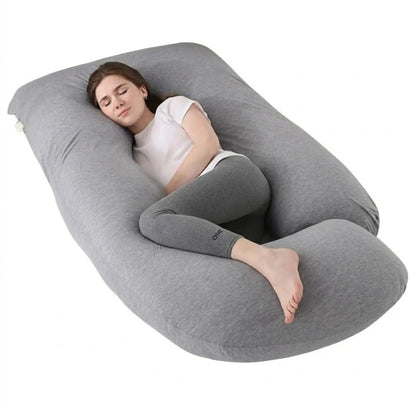 CARLA HOME U Shaped Pregnancy Pillow for Full Body Support Grey - Polyester - Full Body Pillow
