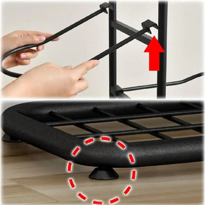 CARLA HOME Ball Storage Rack - 3-Tier Sports Organiser
