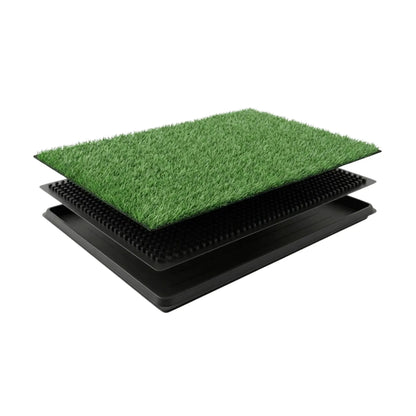 CARLA HOME Dog Grass Pad with Tray - 3-Layer - Outdoor - Puppy Potty Pad Grass