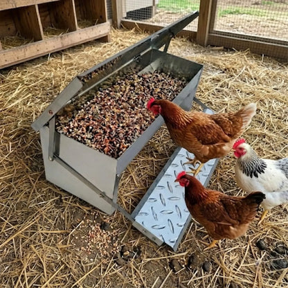 CARLA HOME Automatic Chicken Feeder Treadle - Galvanized Steel
