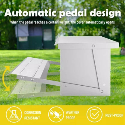 CARLA HOME Automatic Chicken Feeder Treadle - Galvanized Steel