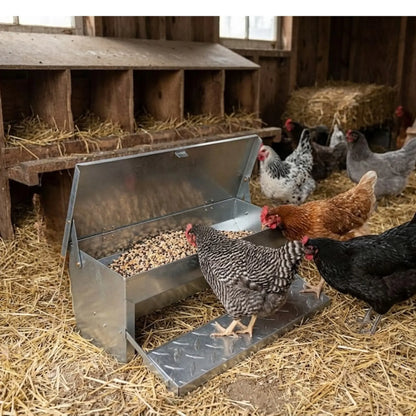 CARLA HOME Automatic Chicken Feeder Treadle - Galvanized Steel