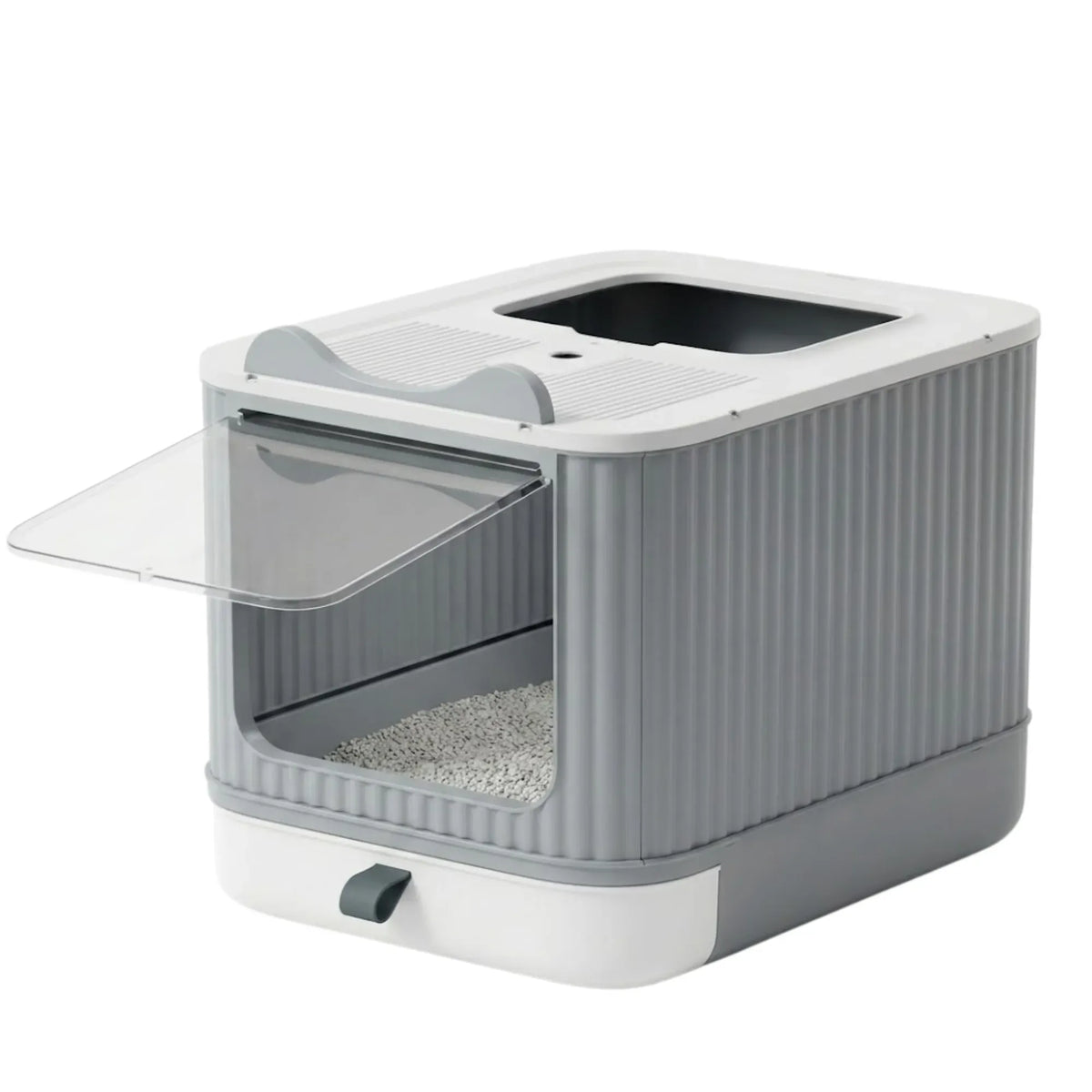 CARLA HOME Enclosed Cat Litter Box - Drawer Tray - Large - Scoop Drawer Design