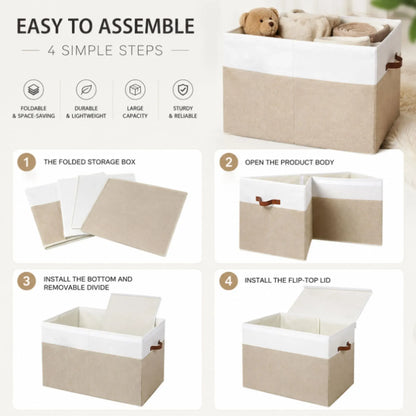 CARLA HOME Large Toy Storage Box with Lid Upgraded Toy Storage Chest Organiser