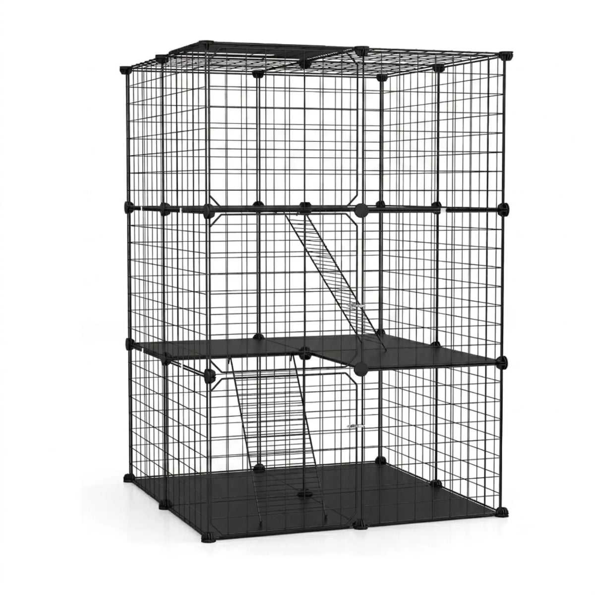 CARLA HOME Large Cat Cage Diy Enclosure, 3 Tier Pet Playpen Cat Kennel