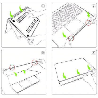 Hard Shell MacBook Air Case in Matte Black with Keyboard Cover for A2337/A2179/A1932