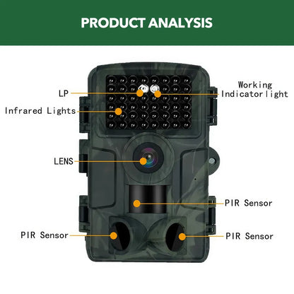 60MP 4K Green Trail Hunting Camera with WIFI Night Vision and IP66 Waterproof