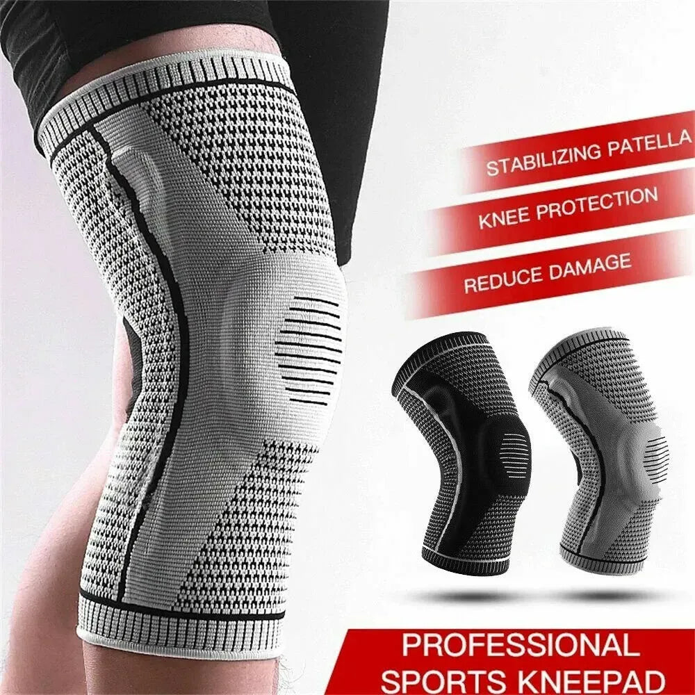 Knee Compression Sleeve in Grey for Sports and Arthritis Support