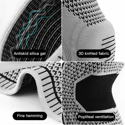Knee Compression Sleeve in Grey for Arthritis Relief and Sports Support