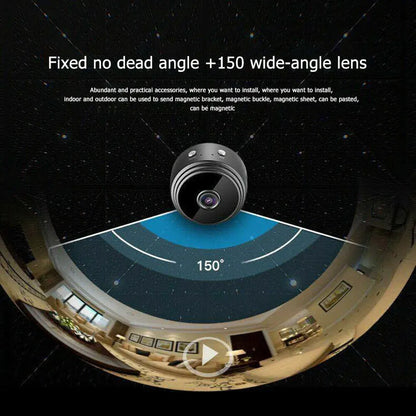 Mini WiFi Wireless IP Surveillance Camera 1080P HD Black